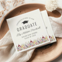 Boho Watercolor Wilde Bloemen Ivoor Afstudeerfeest