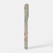 Boho Watercolor Wilde Bloemen Patroon Monogram iPhone Hoesje (Rechterkant)