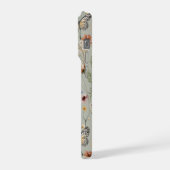 Boho Watercolor Wilde Bloemen Patroon Monogram iPhone Hoesje (Linkerkant)