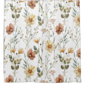 Boho Watercolor Wildflower Douchegordijn (Voorkant)