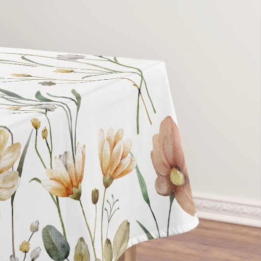 Boho Watercolor Wildflower Tafelkleed (Voorbeeld)