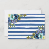 Boho Watercolor Winter Bloemen Bruiloft RSVP Kaartje (Achterkant)