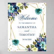 Boho Watercolor Winterbloemen Gouden Frame Bruilof