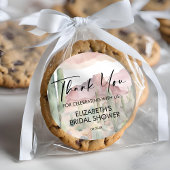 Boho Watercolor Woestijn Natuur Cactus Dank je Ronde Sticker