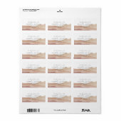 Boho Watercolour Abstract 𝄅 Huwelijk RSVP Adres Etiket (Full Sheet)
