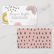 Boho Watermelon Baby shower Diaper Raffle