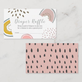 Boho Watermelon Baby shower Diaper Raffle Informatiekaartje