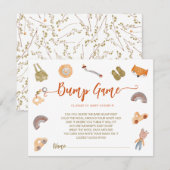 Boho Waterolor Baby shower Bump Game Enclosure Informatiekaartje (Voorkant / Achterkant)