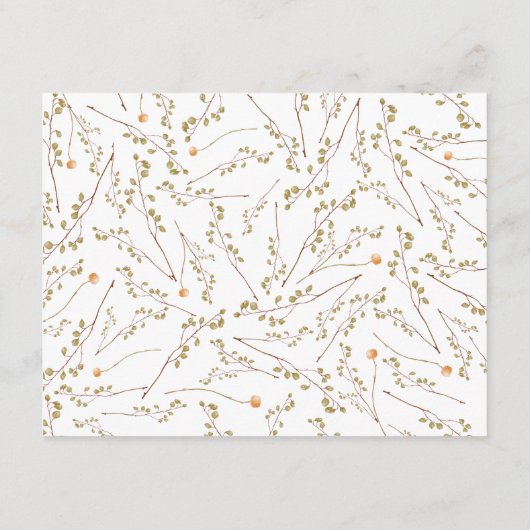 Boho Waterolor Baby shower Bump Game Enclosure Informatiekaartje (Achterkant)