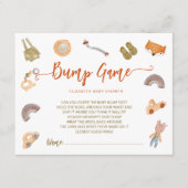 Boho Waterolor Baby shower Bump Game Enclosure Informatiekaartje (Voorkant)