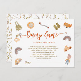 Boho Waterolor Baby shower Bump Game Enclosure Informatiekaartje