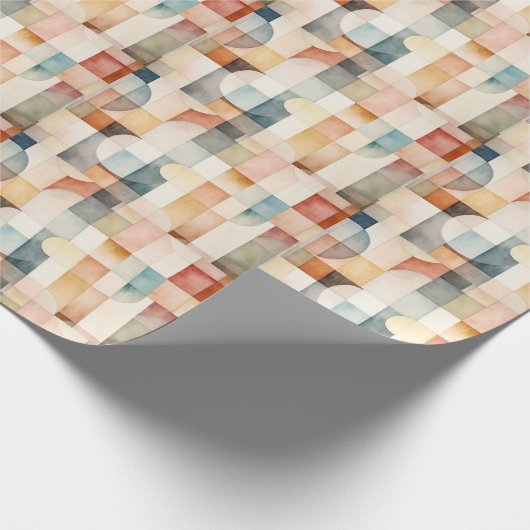 Boho Waterverf Abstracte Kunst Cadeaupapier (Hoek)