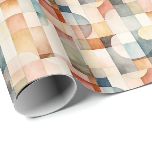 Boho Waterverf Abstracte Kunst Cadeaupapier (Rol Hoek)