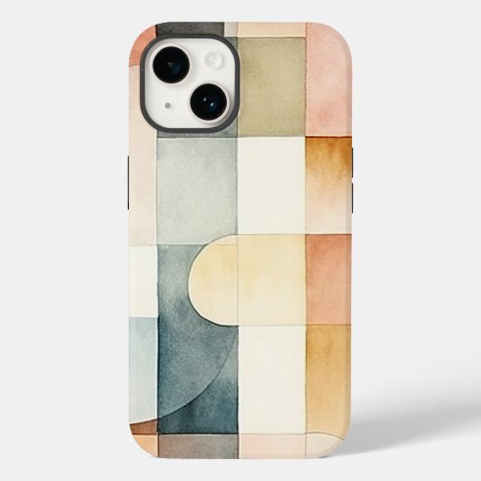 Boho Waterverf Abstracte Kunst Case-Mate iPhone Case (Achterkant)