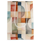 Boho Waterverf Abstracte Kunst Medium Cadeauzakje (Achterkant)