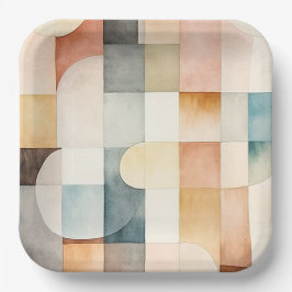 Boho Waterverf Abstracte Kunst Papieren Bordje