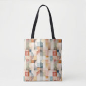 Boho Waterverf Abstracte Kunst Tote Bag (Voorkant)
