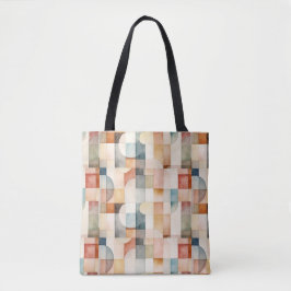 Boho Waterverf Abstracte Kunst Tote Bag