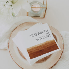 Boho Waterverf Abstracte Woestijnbruiloft Servet