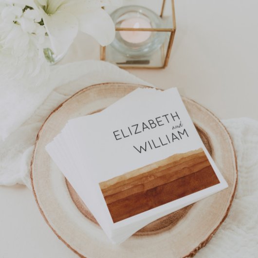 Boho Waterverf Abstracte Woestijnbruiloft Servet