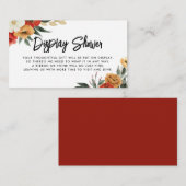 Boho Waterverf Anemone Botanical Display Shower Informatiekaartje (Voorkant / Achterkant)