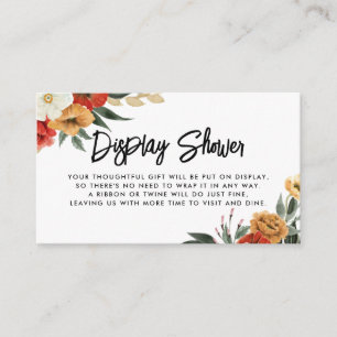 Boho Waterverf Anemone Botanical Display Shower Informatiekaartje