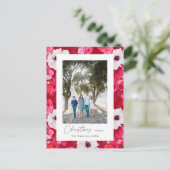 Boho waterverf anemones briefkaart (Staand voorkant)