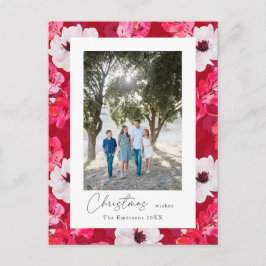 Boho waterverf anemones briefkaart