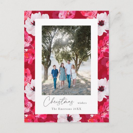 Boho waterverf anemones briefkaart (Voorkant)