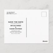 Boho Waterverf Autumn Floral Wreath Save the Date Briefkaart (Achterkant)