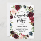 Boho Waterverf Autumn Wreath Engagement Party Kaart (Voorkant)