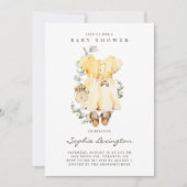 Boho Waterverf Baby Dress Eucalyptus Baby shower Kaart (Voorkant)