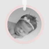Boho Waterverf Baby Elephant kerstfoto Ornament (achterkant)