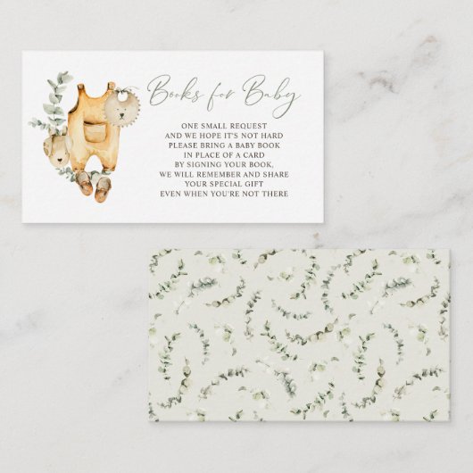 Boho Waterverf Baby Oranje Overalls Book Request Informatiekaartje (Voorkant / Achterkant)