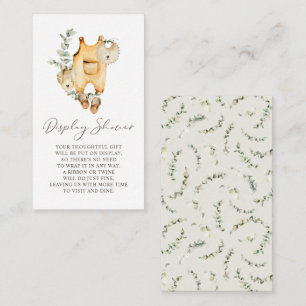 Boho Waterverf Baby Overalls Display Douche Informatiekaartje