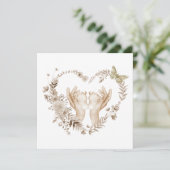 Boho Waterverf Baby shower Baby Voeten Kaart (Staand voorkant)