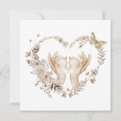 Boho Waterverf Baby shower Baby Voeten Kaart (Voorkant)