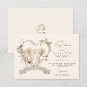 Boho Waterverf Baby shower Baby Voeten Kaart (Voorkant / Achterkant)