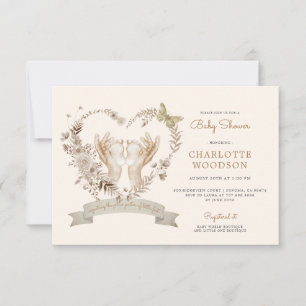 Boho Waterverf Baby shower Baby Voeten Kaart