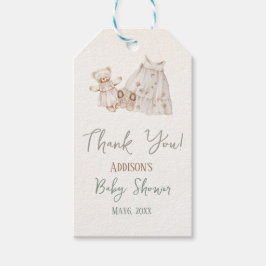 Boho Waterverf Baby shower Cadeaulabel