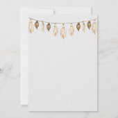 Boho Waterverf Baby shower Kaart (Achterkant)