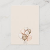 Boho Waterverf Baby shower Luier Raffle Informatiekaartje (Achterkant)