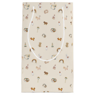 Boho Waterverf Baby shower Small Gift Bag Klein Cadeauzakje
