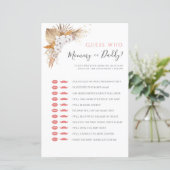 Boho Waterverf Baby shower speelt mama of papa (Staand voorkant)