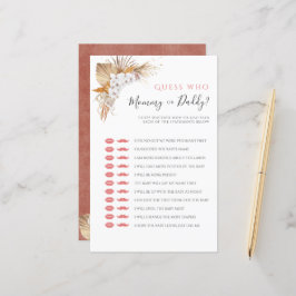 Boho Waterverf Baby shower speelt mama of papa