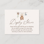 Boho Waterverf Babykleding Display Douche Informatiekaartje (Voorkant)