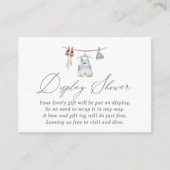 Boho Waterverf Babykleding Display Douche Informatiekaartje (Voorkant)