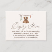 Boho Waterverf Babykleding Display Douche Informatiekaartje (Voorkant)