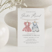 Boho Waterverf Babykleding Geslacht onthullen Kaart