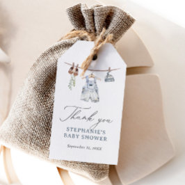 Boho Waterverf Babykleding Jongen Baby shower Cadeaulabel